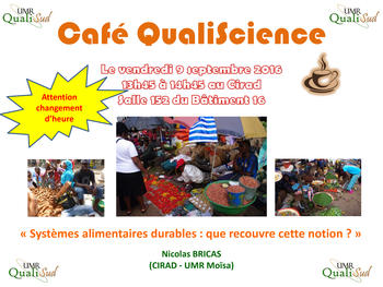  Café QualiSciences le 9 septembe 2016 